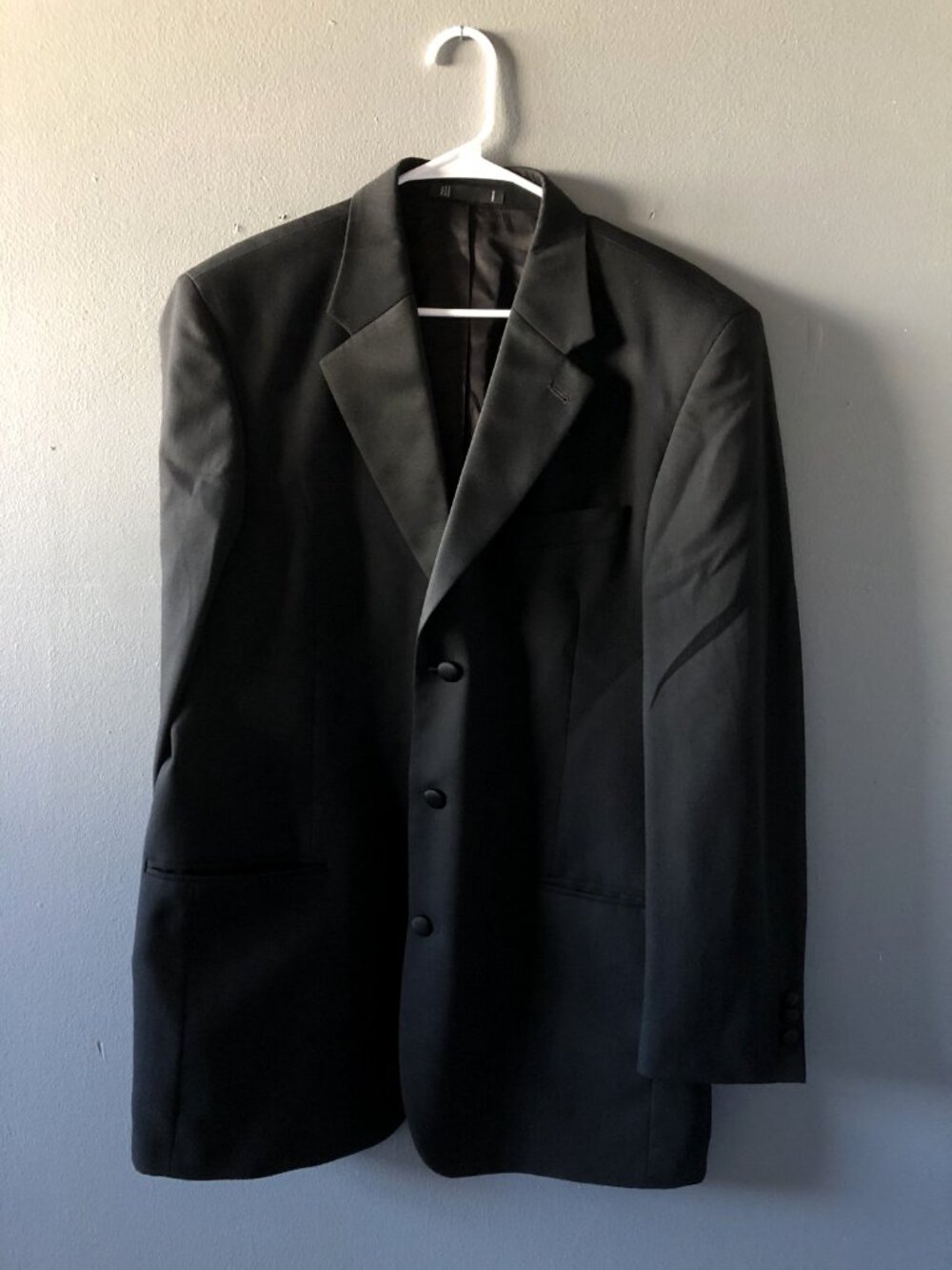 EMANUEL UNGARO MEN'S BLAZER-BLACK-100% WOOL-SIZE 41L/33W Made in Colombia